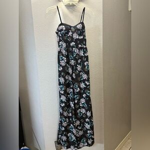 Floral Black Jumpsuit